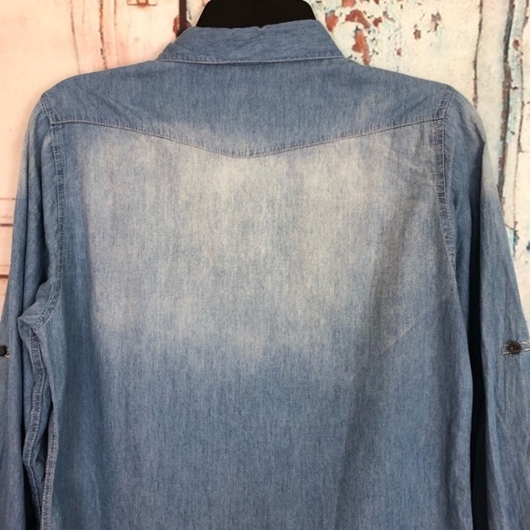 Foreign Exchange Button Down Chambray - Picture 7 of 7